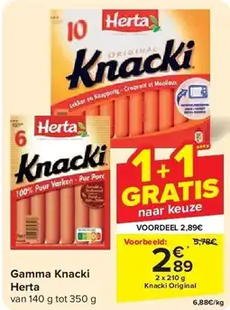 Carrefour Gamma Knacki Herta aanbieding