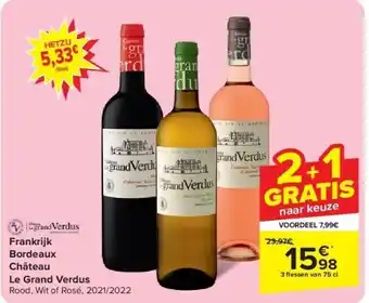 Carrefour Frankrijk Bordeaux Château Le Grand Verdus aanbieding