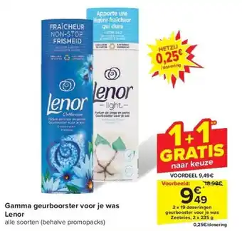 Carrefour Gamma geurboorster voor je was Lenor aanbieding