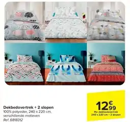 Carrefour Dekbedovertrek + 2 slopen aanbieding