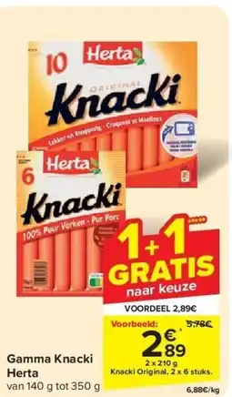 Carrefour Gamma Knacki Herta aanbieding