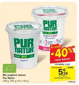 Bio yoghurt natuur Pur Natur
