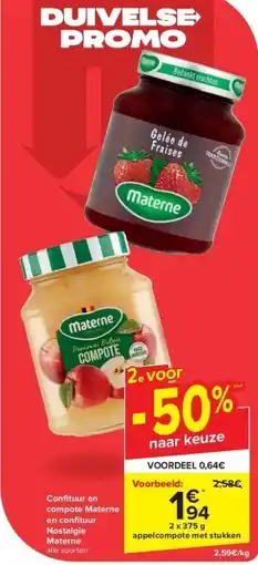 Carrefour Confi tuur en compote Materne en confi tuur Nostalgie Materne aanbieding