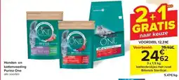 Carrefour Honden- en kattenvoeding Purina One aanbieding