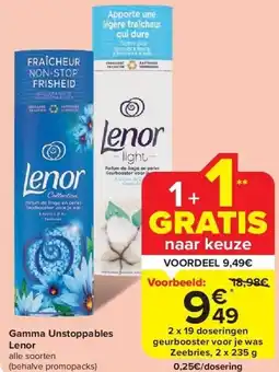 Carrefour Gamma Unstoppables Lenor aanbieding