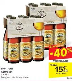 Carrefour Bier Tripel Karmeliet aanbieding