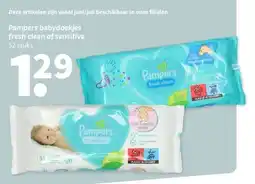 Wibra Pampers babydoekjes fresh clean of sensitive aanbieding