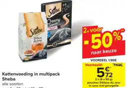 Carrefour Market Sheba Kattenvoeding in multipack aanbieding
