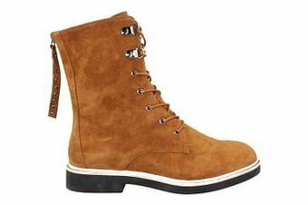 Berca Shoes Crinkles Bottine Dames Volledig Leder - Cognac aanbieding