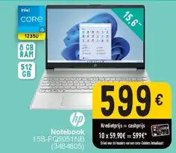 Cora hp Notebook 15S-FQ5051NB aanbieding