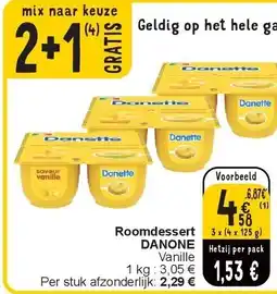 Cora Roomdessert DANONE aanbieding