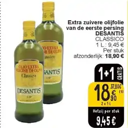 Cora Extra zuivere olijfolie van de eerste persing DESANTIS aanbieding