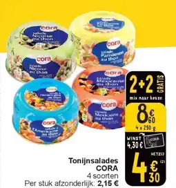Cora Tonijnsalades CORA aanbieding