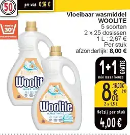 Cora Vloeibaar wasmiddel WOOLITE aanbieding