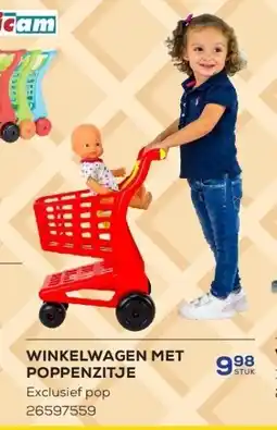 WINKELWAGEN MET POPPENZITJE