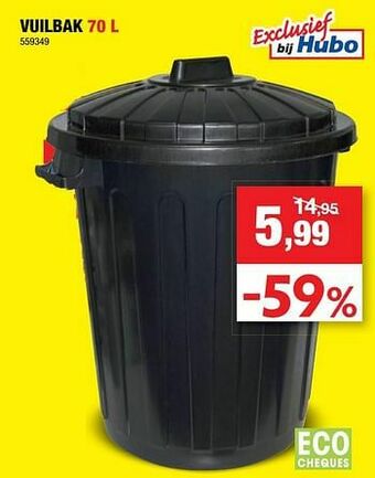 Hubo Vuilbak aanbieding