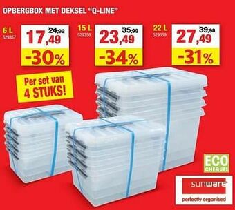 Hubo Opbergbox met deksel q-line aanbieding