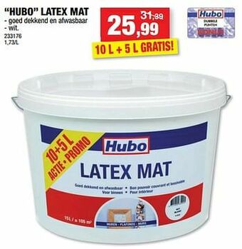 Hubo Hubo latex mat aanbieding