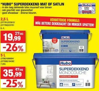 Hubo Hubo superdekkend mat of satijn aanbieding