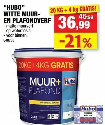 Hubo Hubo witte muuren plafondverf aanbieding