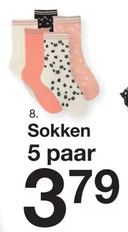 Zeeman Sokken 5 paar aanbieding