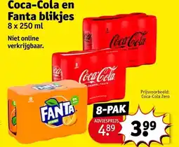 Kruidvat Coca-Cola en Fanta blikjes aanbieding
