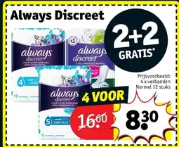 Kruidvat Always Discreet aanbieding