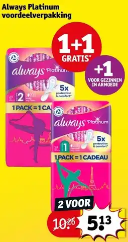 Kruidvat Always Platinum voordeelverpakking aanbieding