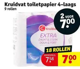 Kruidvat Kruidvat toiletpapier 4-laags aanbieding