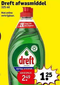 Kruidvat Dreft afwasmiddel aanbieding