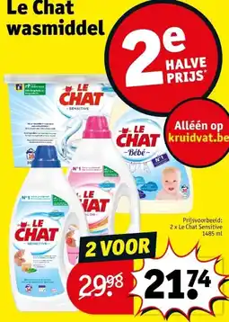 Kruidvat Le Chat wasmiddel aanbieding