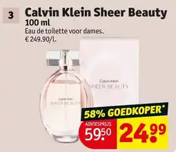 Kruidvat Calvin Klein Sheer Beauty aanbieding