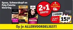 Kruidvat Syoss, Schwarzkopf en Poly Palette kleuring aanbieding