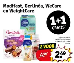 Kruidvat Modifast, Gerlinéa, WeCare en WeightCare aanbieding