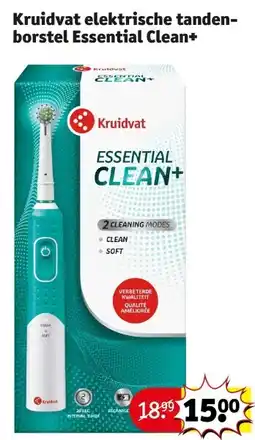 Kruidvat Kruidvat elektrische tandenborstel Essential Clean+ aanbieding