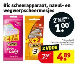 Kruidvat Bic scheerapparaat, navul- en wegwerpscheermesjes aanbieding