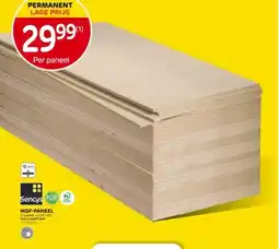 Brico MDF-PANEEL (1 paneel 2,977 m²). Hetzij 10,07/m aanbieding
