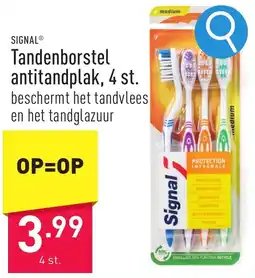 ALDI SIGNAL Tandenborstel antitandplak, 4 st. aanbieding