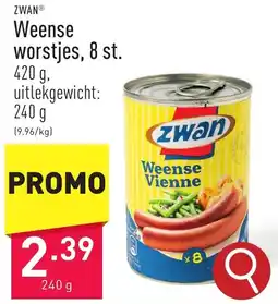 ALDI ZWAN Weense worstjes, 240g aanbieding