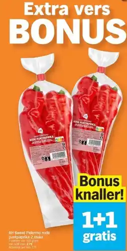 Albert Heijn AH Sweet Palermo rode puntpaprika 2 stuks aanbieding