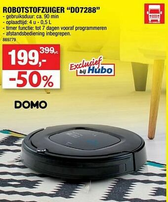 Hubo Domo elektro robotstofzuiger do7288 aanbieding
