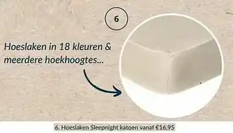 Hoeslaken sleepnight katoen
