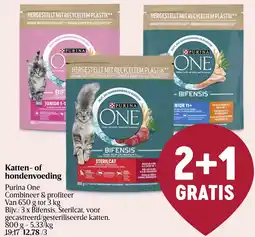 Delhaize Purina One Katten- of hondenvoeding aanbieding