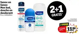 Kruidvat Sanex en Sanex Men bad, douche en deodorant aanbieding
