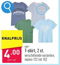 ALDI L&D T-shirt, 2 st. aanbieding