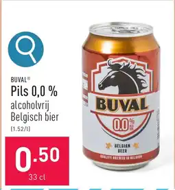 ALDI BUVAL Pils 0,0% 33 cl aanbieding