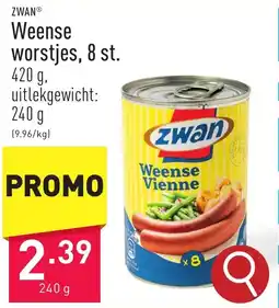 ALDI ZWAN Weense worstjes, 8 st. aanbieding
