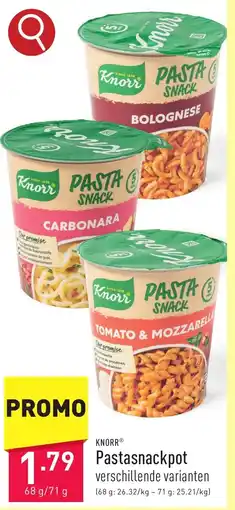 ALDI KNORR Pastasnackpot aanbieding