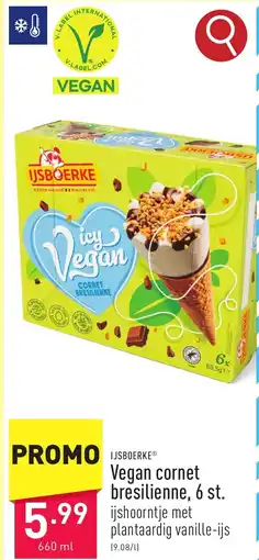 ALDI IJSBOERKE Vegan cornet bresilienne, 6 st. aanbieding