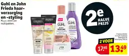 Kruidvat Guhl en John Frieda haarverzorging en styling aanbieding